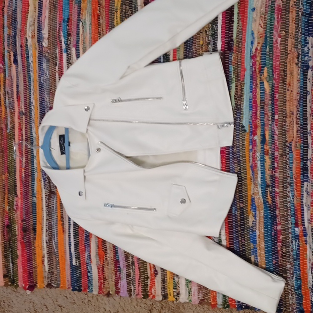 White pleather jacket